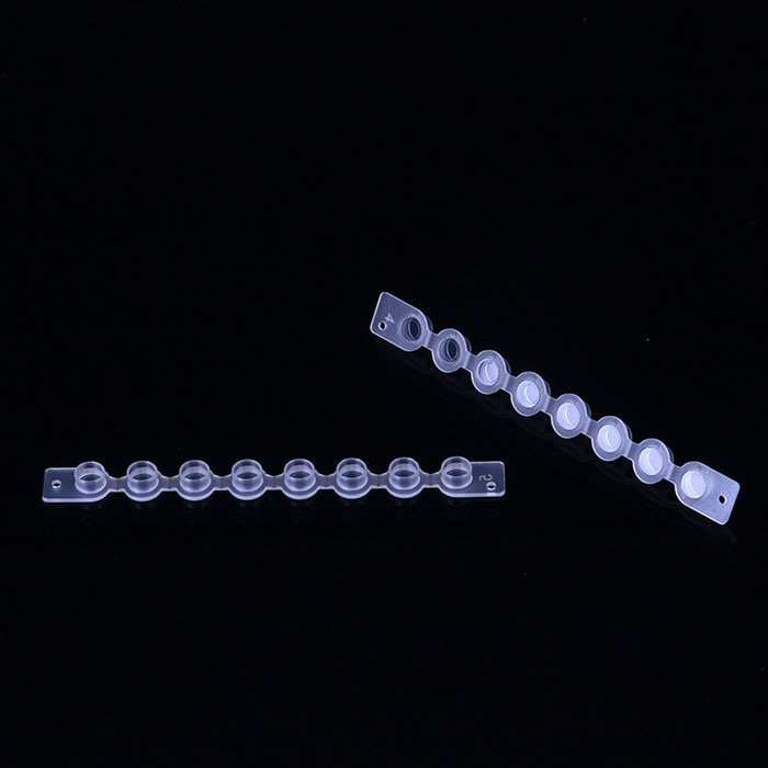 Flat Optical 8-CapStrip, farblos, knickbar, steril