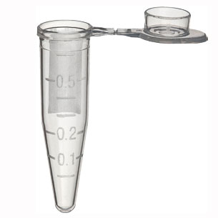 0.5 ml Reaktionsgefäß, farblos, SuperClear
