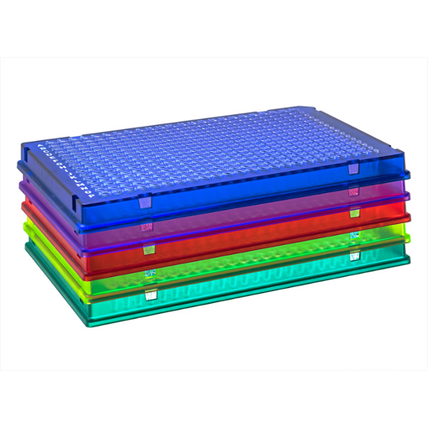 Caretta 384-Well PCR Platten, 2xR/B/G/G/V/farblose Wells