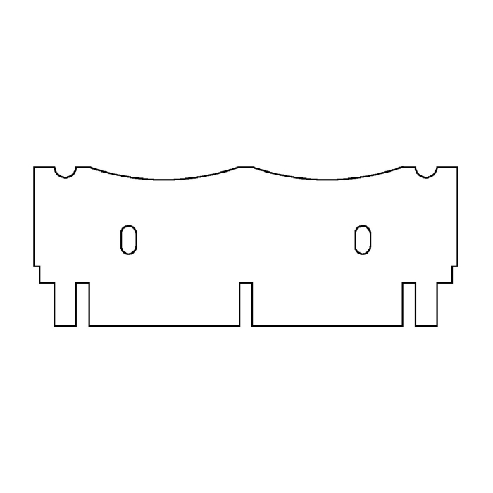 EasyPhor Midi Kamm, 2+2 Zähne, 1 mm Stärke