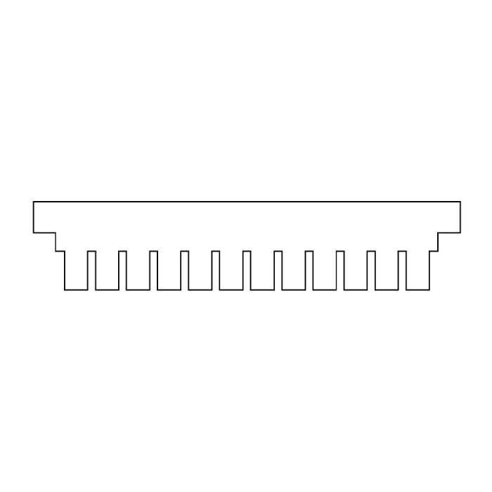 EasyPhor Rapid Kamm, 12 Zähne, 1 mm Stärke