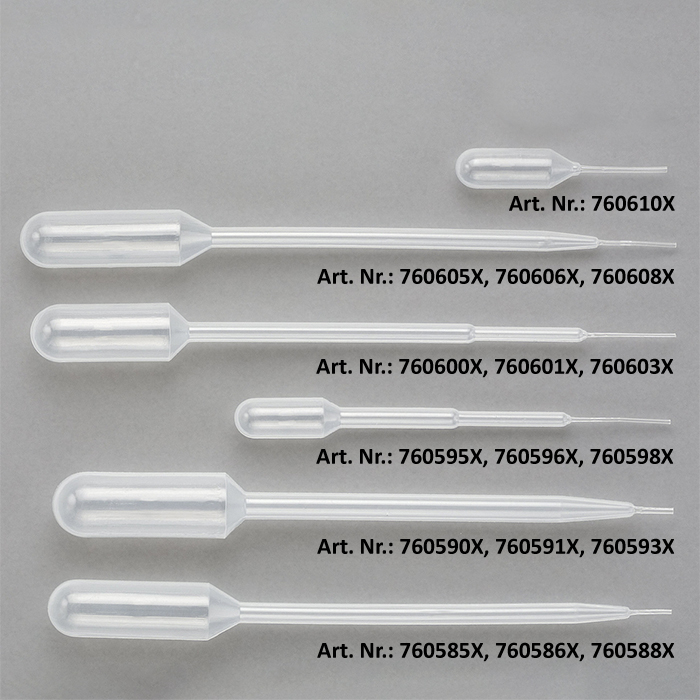 Transferpipette, feine lange Spitze, gr. Saugball