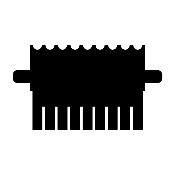 EasyPhor PAGE Mini Kamm, 9 Zähne, 0.75 mm Stärke