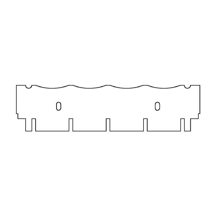 EasyPhor Medi Kamm, 4+2 Zähne, 1 mm Stärke