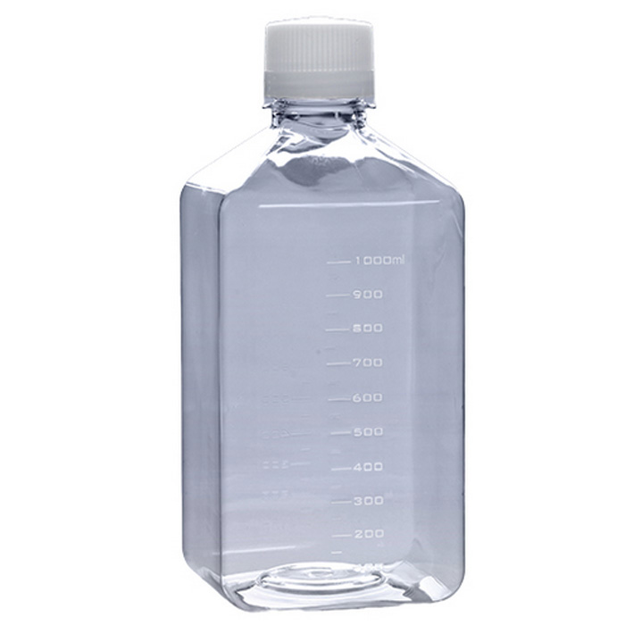 PET Medienflaschen, quadratisch, 1000 ml