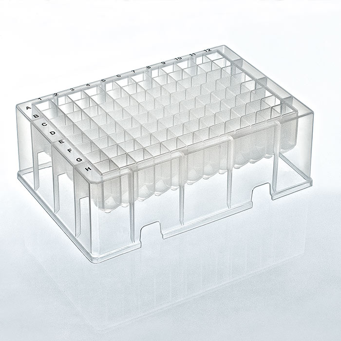 96er DeepWell Platte, 1.1 ml, Square Wells