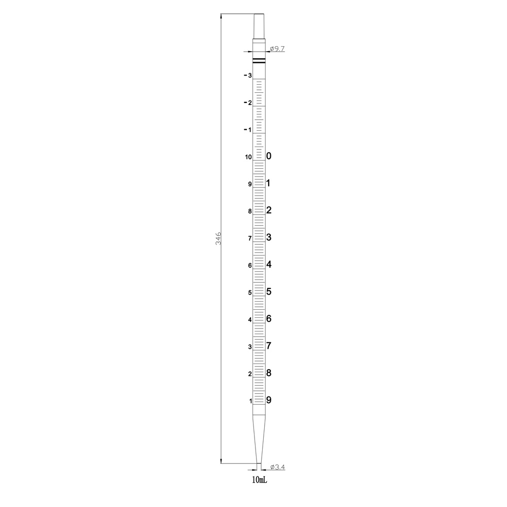 PreCision Serol. Pipette 10 ml, Farbcode orange