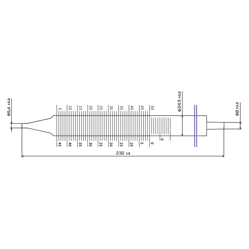 PreCision Serol. Pipette 50 ml kurz, FCode violett