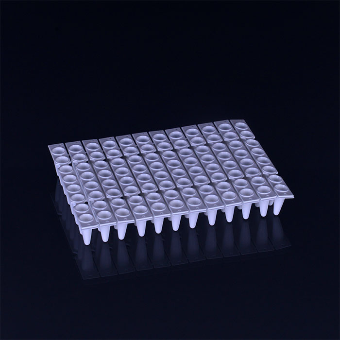 96 Well 0.1 ml 8-TubeStrip Platte, reißbar, weiß