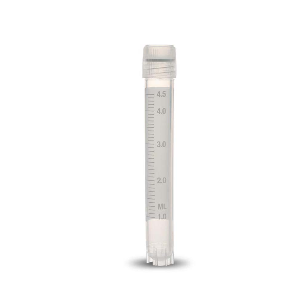 Cryovials, 5 ml, freistehend, Außengewinde