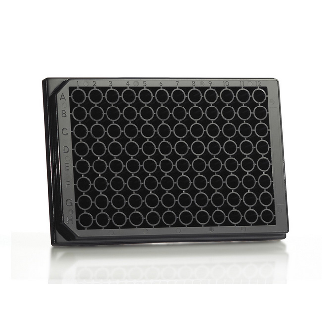 96 Well Assay Plate, 0.35 ml, black, Round Well