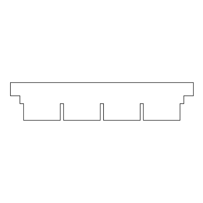 EasyPhor Rapid Kamm, 4 Zähne, 1 mm Stärke
