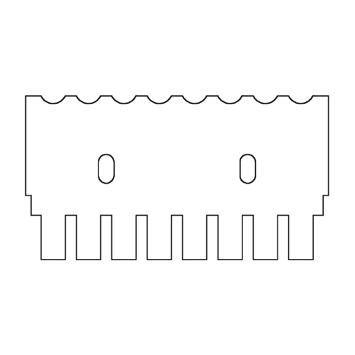 EasyPhor Mini Kamm, 8 Zähne, 1 mm Stärke