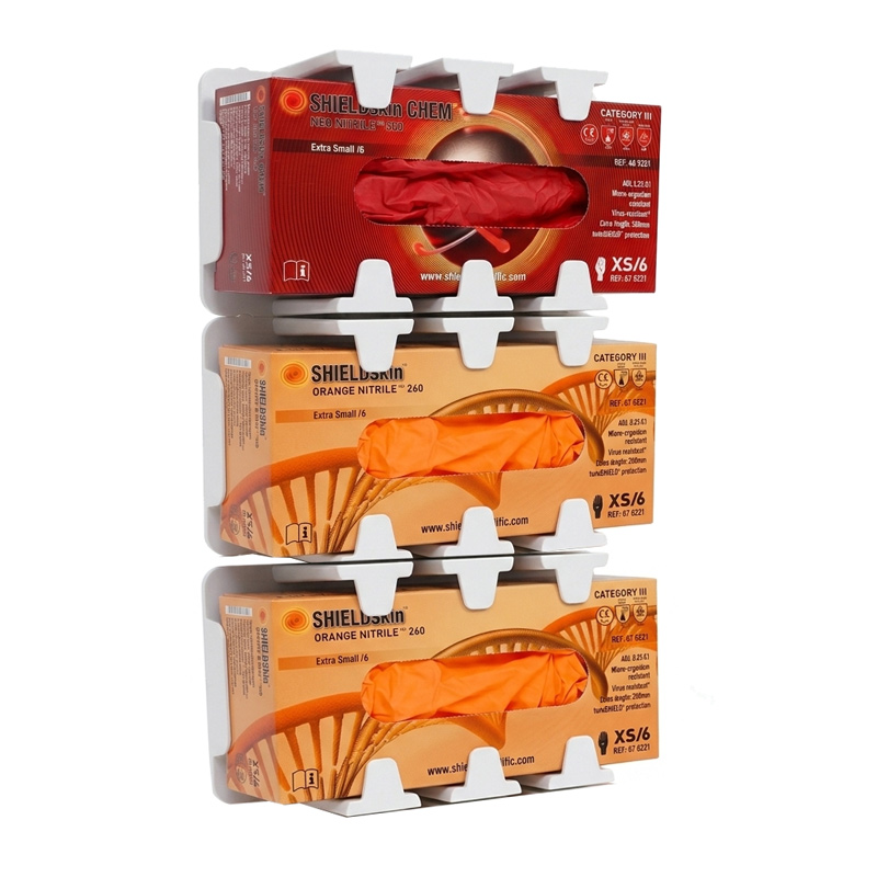 Handschuhbox-Halter für 1 Dispenser, weiß