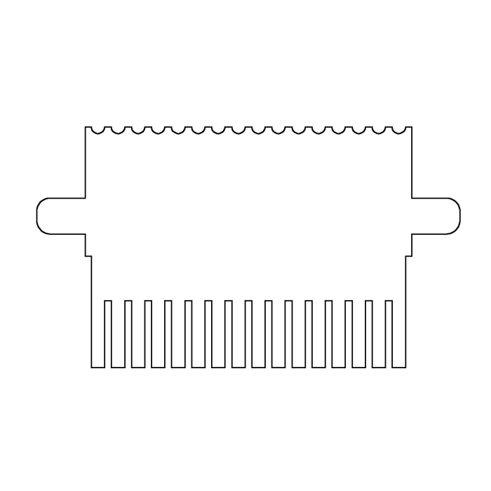 EasyPhor PAGE Mini Kamm, 16 Zähne, 1 mm Stärke