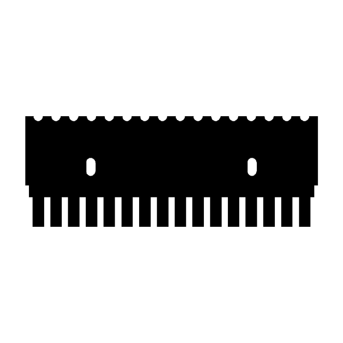 EasyPhor Midi Kamm, 16 Zähne, 0.75 mm Stärke
