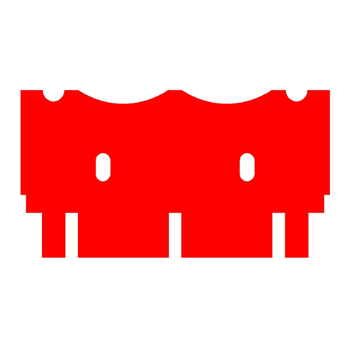 EasyPhor Mini Kamm, 2+2 Zähne, 1.5 mm Stärke