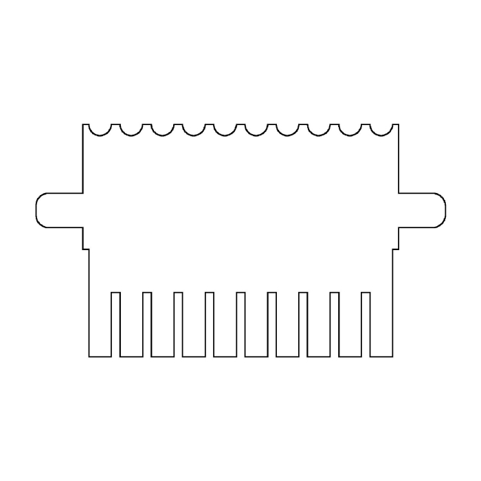 EasyPhor PAGE Mini Kamm, 10 Zähne, 1 mm Stärke