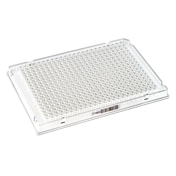 Caretta 384-Well PCR Platten, farblos/weiß, barcod