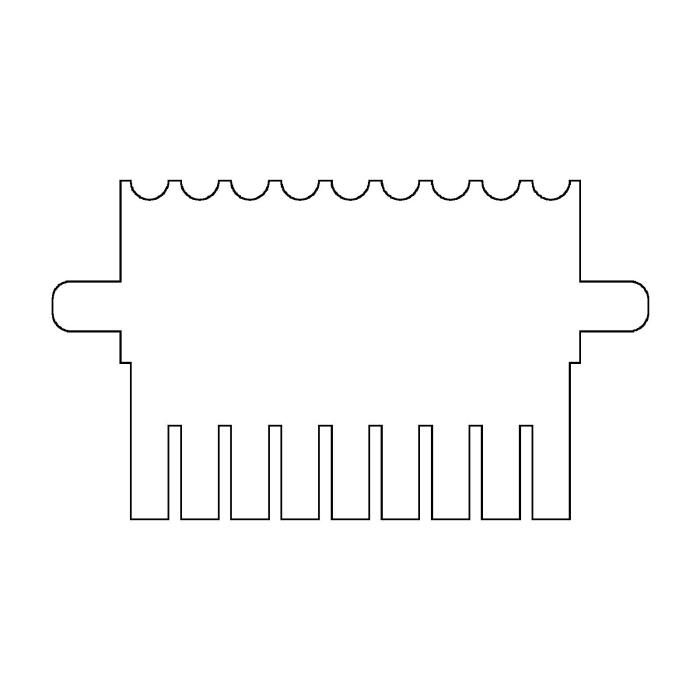 EasyPhor PAGE Mini Kamm, 9 Zähne, 1 mm Stärke