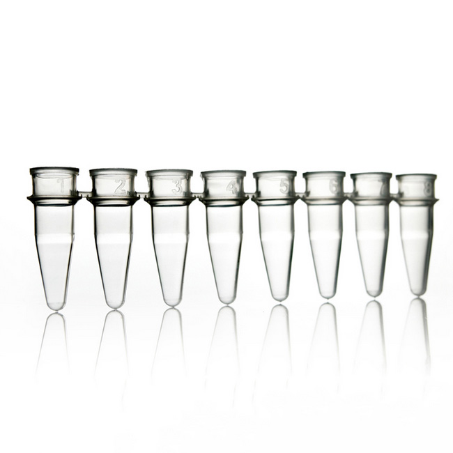8 Well PCR Tube Strips, clear