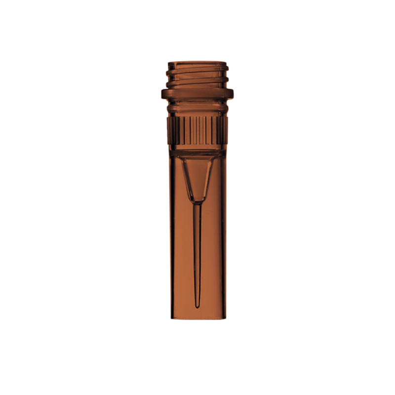 Probenröhrchen 0.5 ml, amber, mit Längsstegen