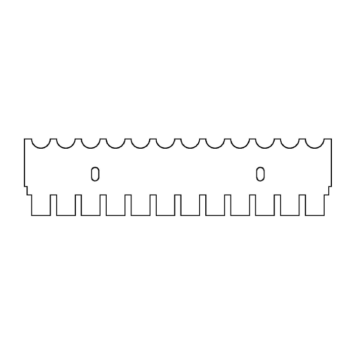 EasyPhor Medi Kamm, 12 Zähne, 1 mm Stärke