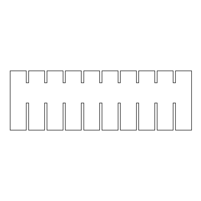 EasyPhor PAGE Maxi Kamm, 10 Zähne, 1 mm Stärke
