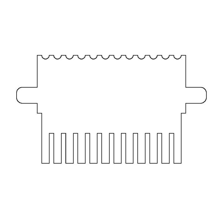 EasyPhor PAGE Mini Kamm, 12 Zähne, 1 mm Stärke