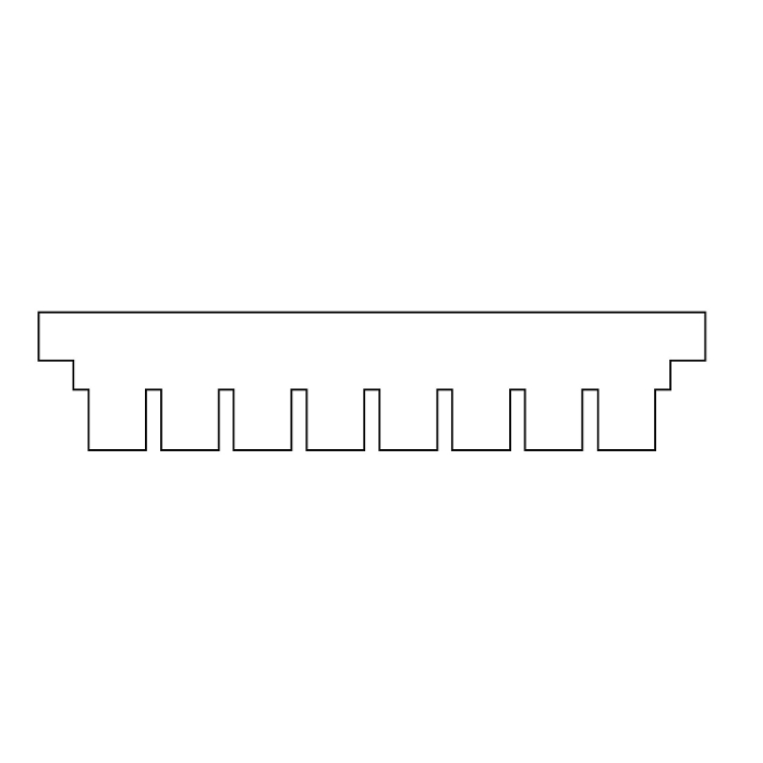 EasyPhor Rapid Kamm, 8 Zähne, 1 mm Stärke
