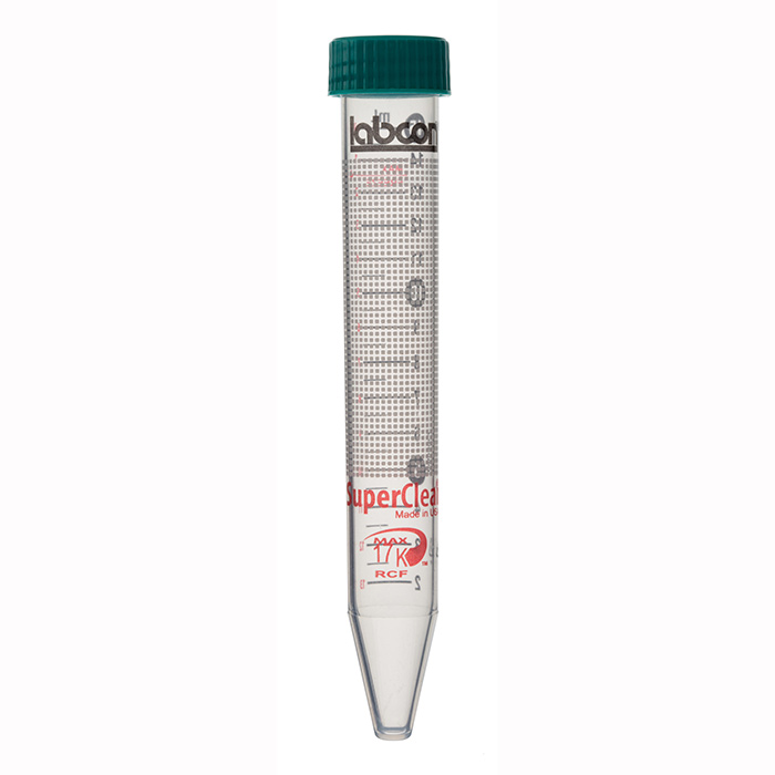 15 ml SuperClear Centrifuge Tubes, Flachdeckel, steril