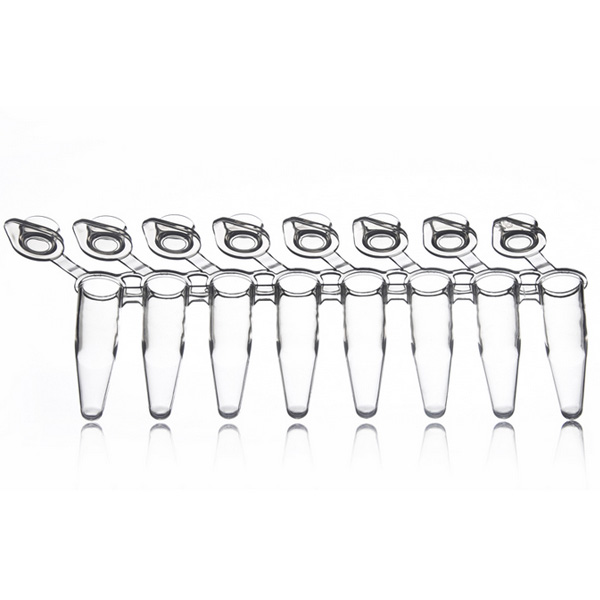 8 Well PCR Tube Strips, 0.2 ml, clear