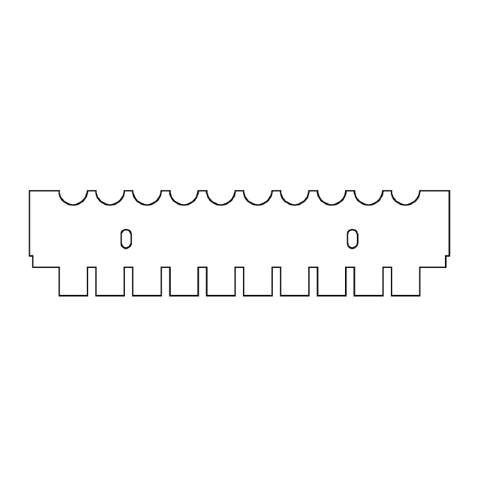 EasyPhor Medi Kamm, 10 Zähne, 1 mm Stärke