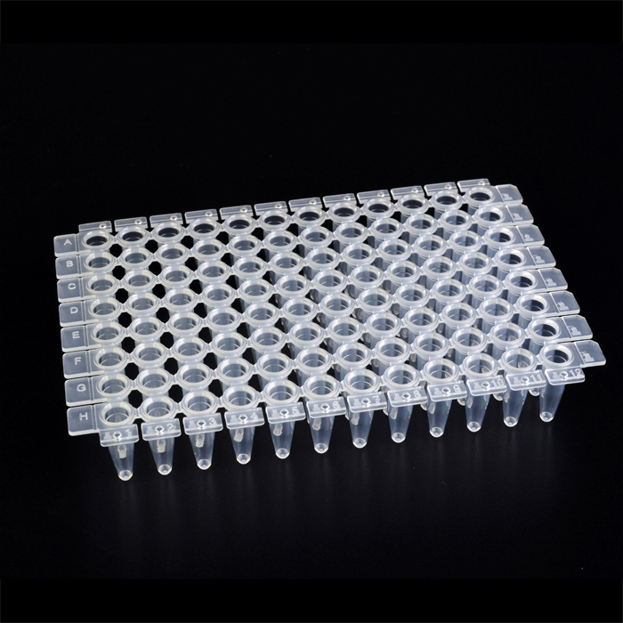 96 Well 0.2 ml 8-Transformer Platte, frosted