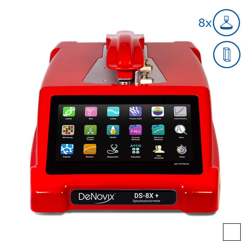 DS-8X+ Eight Ch. µVol./Cuvette Spectrophotometer