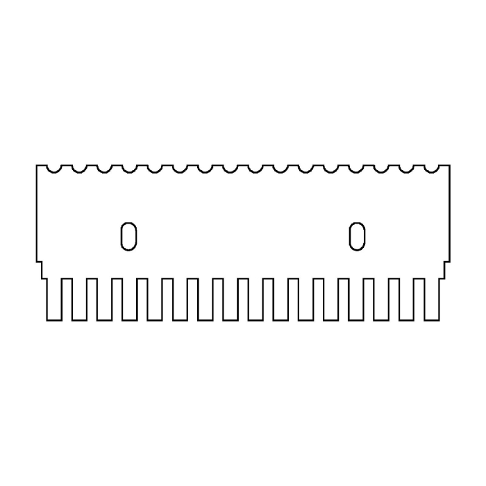 EasyPhor Midi Kamm, 16 Zähne, 1 mm Stärke
