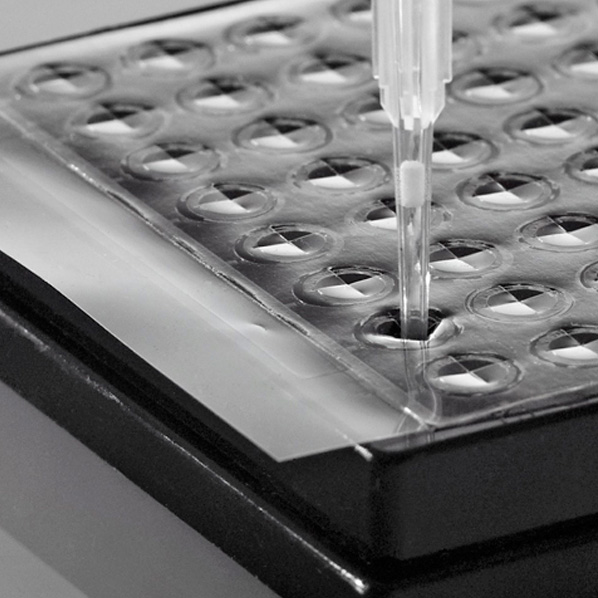 Pierceable Film, strong adhesive Seal