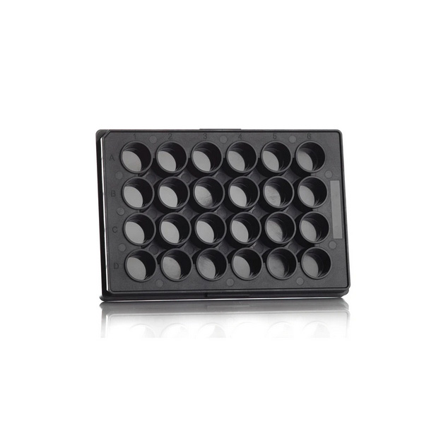 24Well Assay Plate, 1.88 ml, black, Round Well