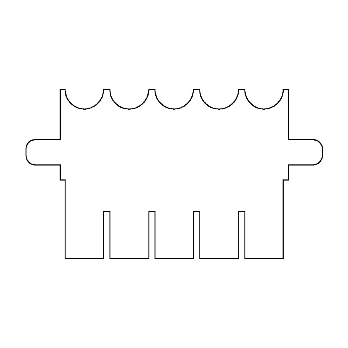 EasyPhor PAGE Mini Kamm, 5 Zähne, 1 mm Stärke