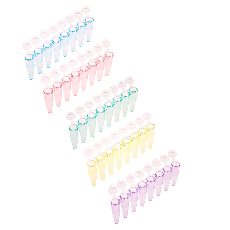 PCR SingleCap 8er-SoftStrips 0.2 ml, farblich