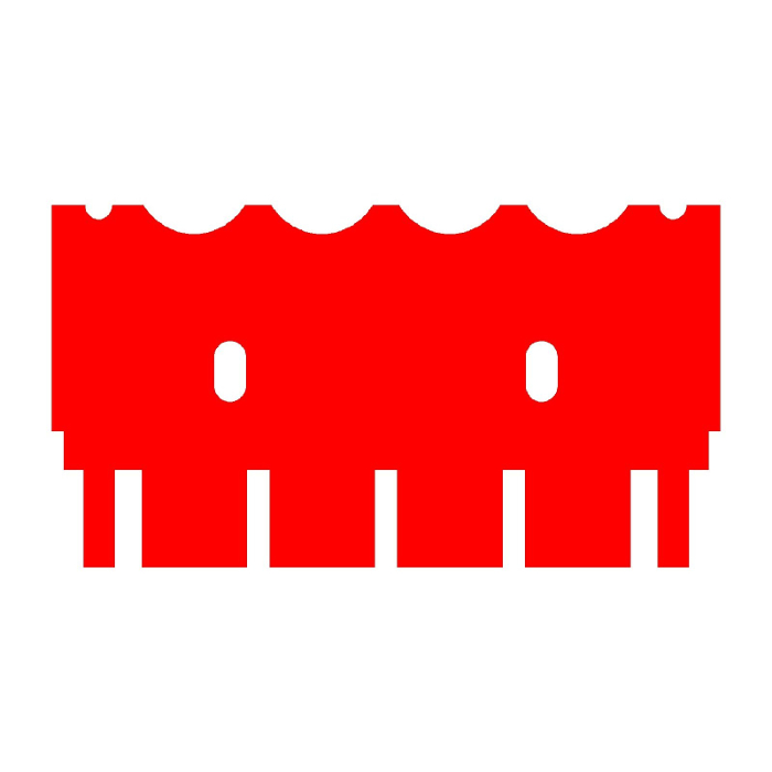 EasyPhor Mini Kamm, 4+2 Zähne 1.5 mm Stärke