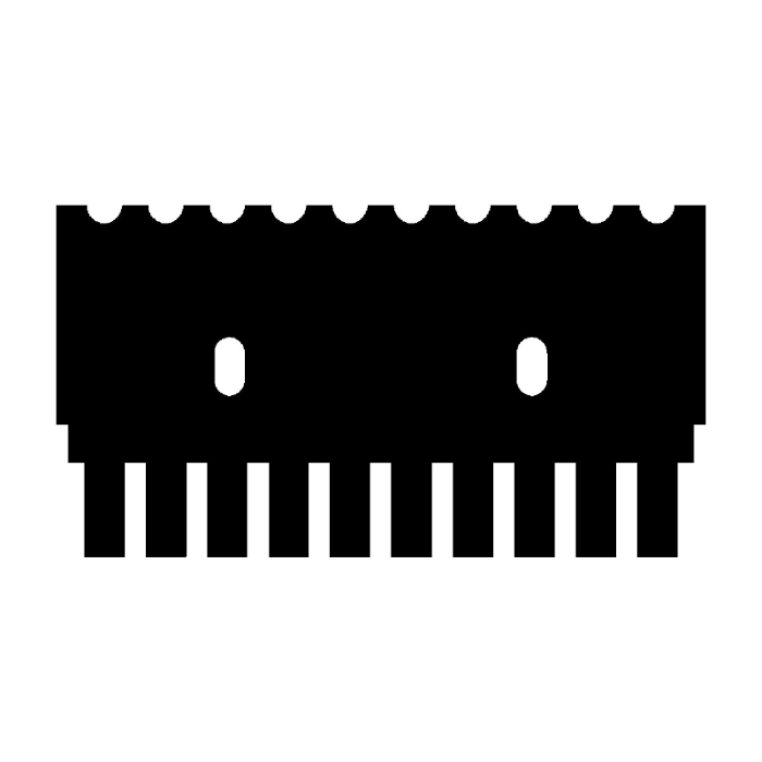 EasyPhor Mini Kamm, 10 Zähne, 0.75 mm Stärke