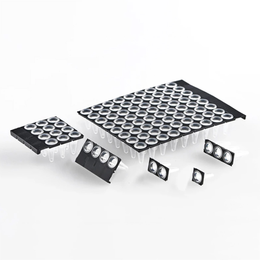 FrameStar 96 PCR Plate, clear Wells, black Frame