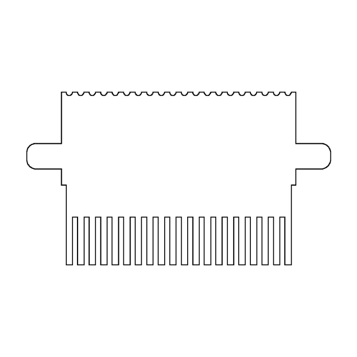 EasyPhor PAGE Mini Kamm, 20 Zähne, 1 mm Stärke