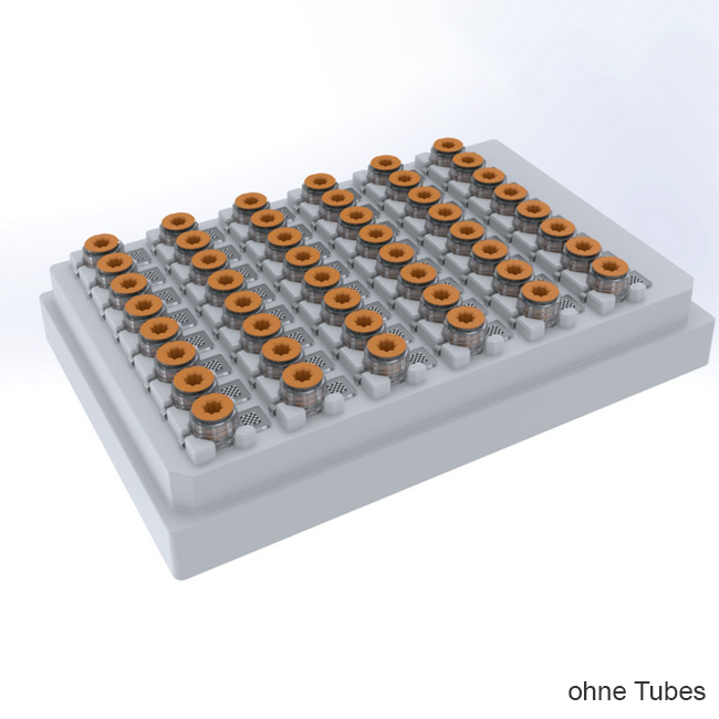 0.2 ml Dual-Cap PCR Tube Rack, white PC