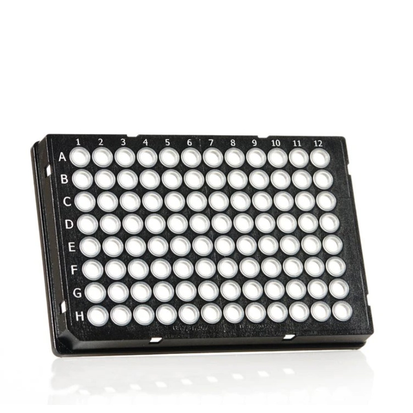FrameStar 96 PCR Plate, clear Wells, black Frame