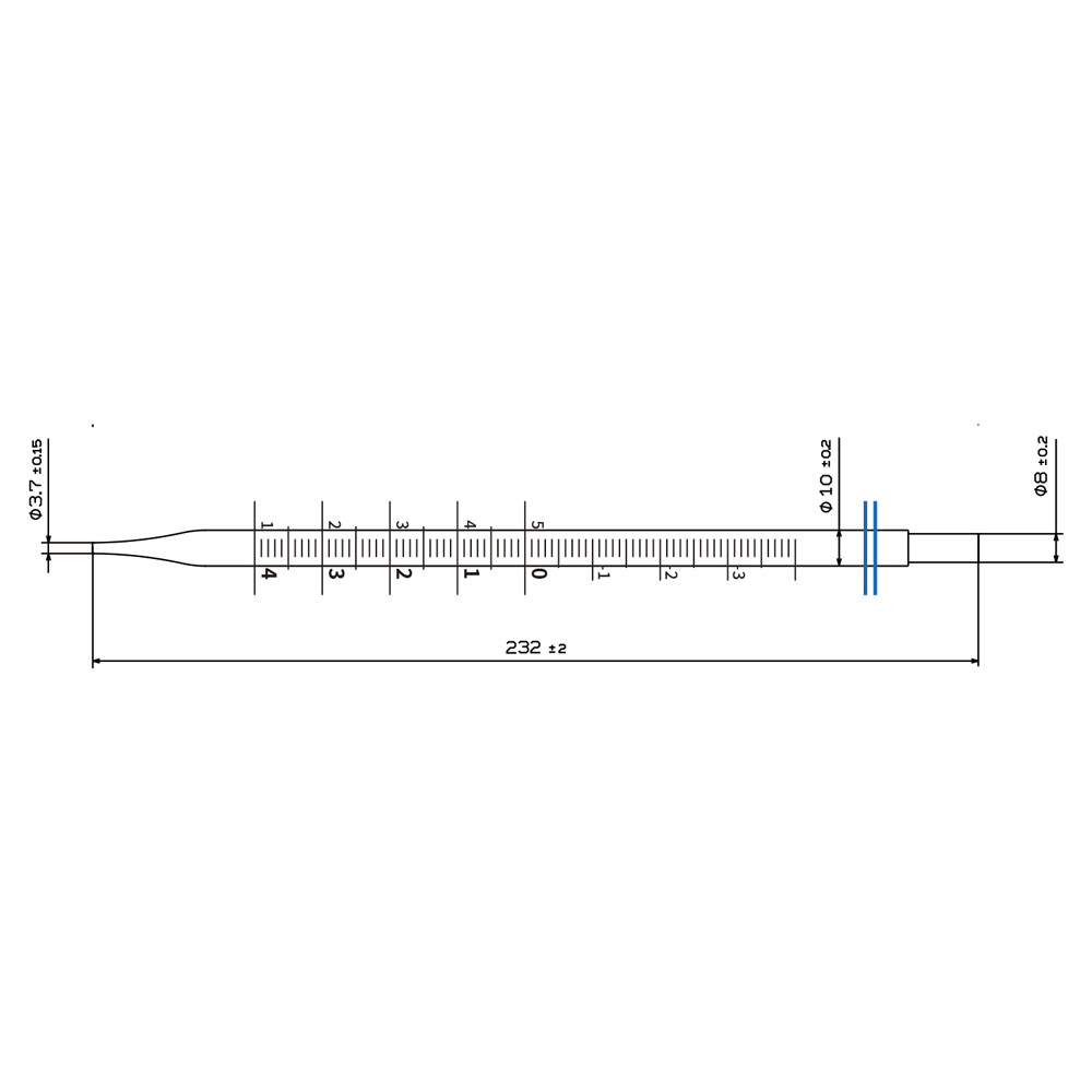 PreCision Serol. Pipette 5 ml kurz, Farbcode blau