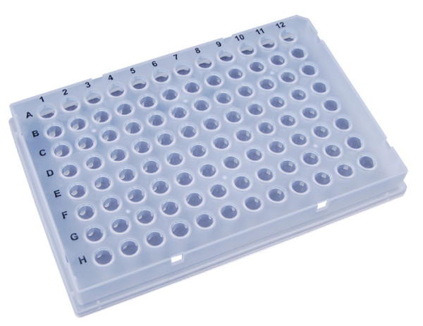 Artikelbild 1 des Artikels 96 Well PCR Platte, farblos, mit Barcode