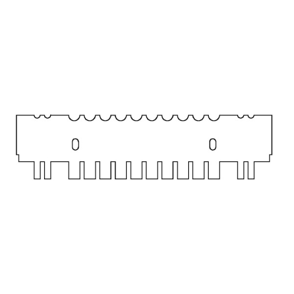 Artikelbild 1 des Artikels EasyPhor Medi Kamm, 10 Zähne, MC, 1 mm Stärke