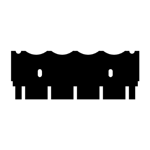 Artikelbild 1 des Artikels EasyPhor Midi Kamm, 4+2 Zähne, 0.75 mm Stärke